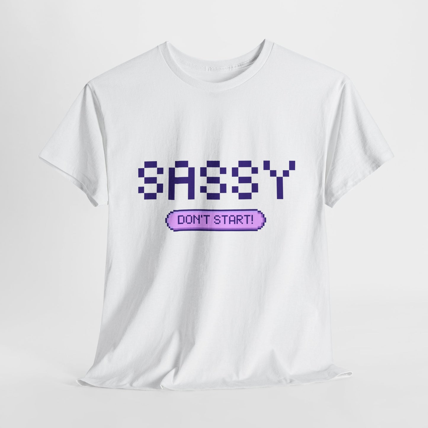 Sassy Don't Start T-Shirt - Graphic Tee, Fun & Playful Design, Snoozegoat Mental Health Apparel, Cute Sassy Shirt, Pixel Art Aesthetic