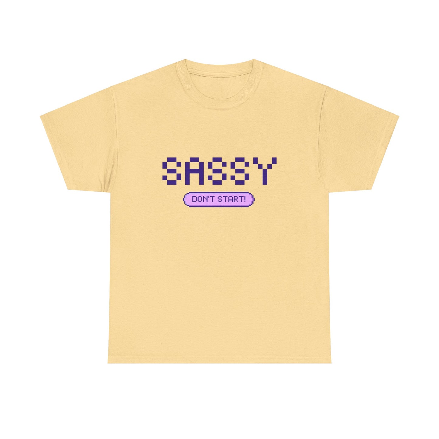 Sassy Don't Start T-Shirt - Graphic Tee, Fun & Playful Design, Snoozegoat Mental Health Apparel, Cute Sassy Shirt, Pixel Art Aesthetic