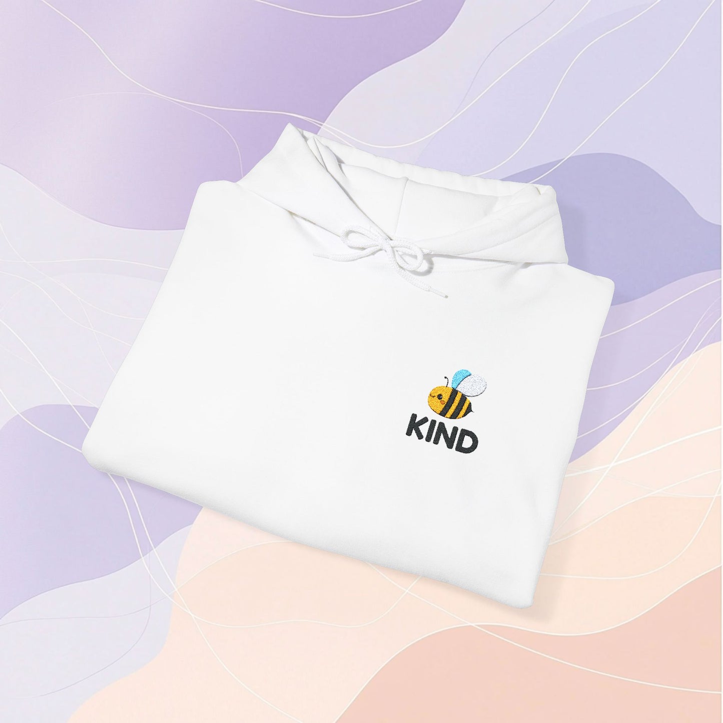 Bee Kind Hoodie - Embroidered Hoodie, Cute Bee Sweatshirt, Mental Health Gift, Positive Vibes Hoodie, Kindness Graphic Hoodie, Cozy Hoodie