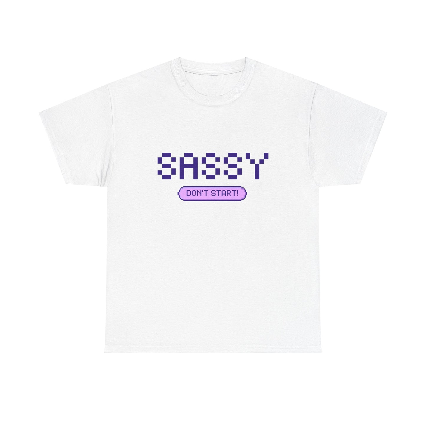 Sassy Don't Start T-Shirt - Graphic Tee, Fun & Playful Design, Snoozegoat Mental Health Apparel, Cute Sassy Shirt, Pixel Art Aesthetic