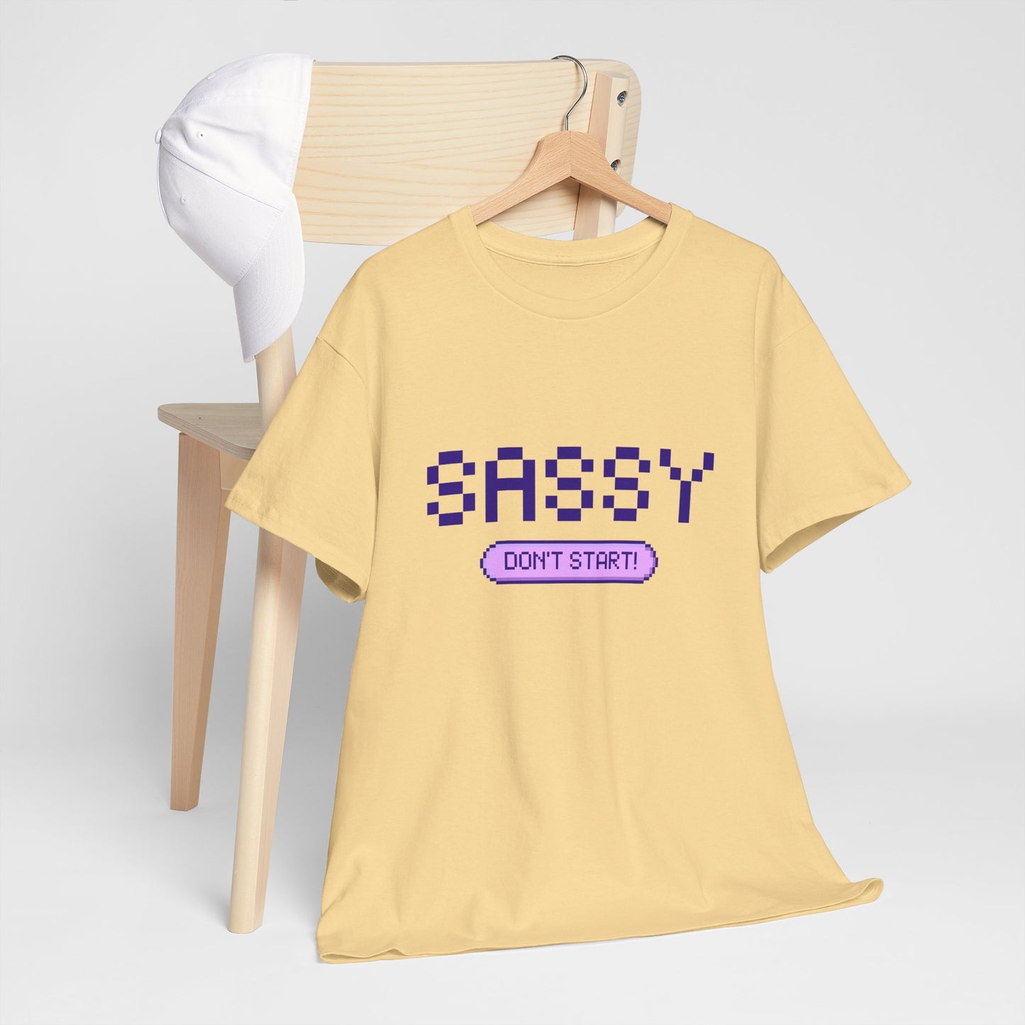 Sassy Don't Start T-Shirt - Graphic Tee, Fun & Playful Design, Snoozegoat Mental Health Apparel, Cute Sassy Shirt, Pixel Art Aesthetic